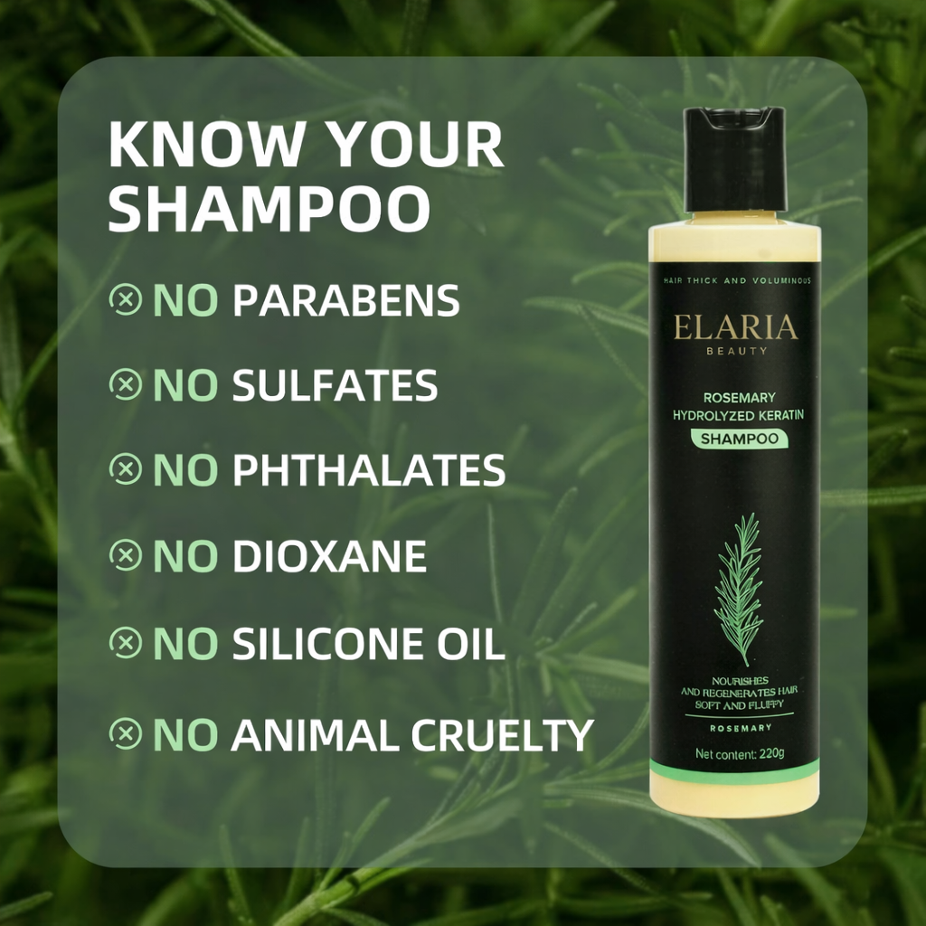 Champú orgánico de romero para el crecimiento del cabello