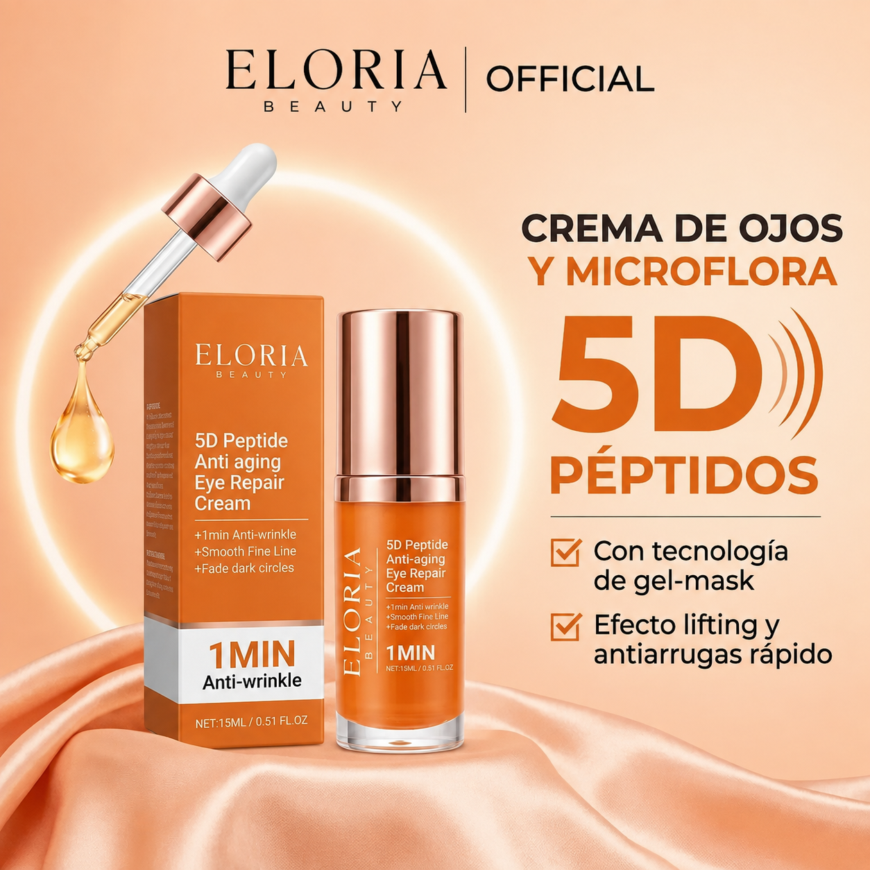 Crema Revitalizante de Ojos con Peptidos 5D