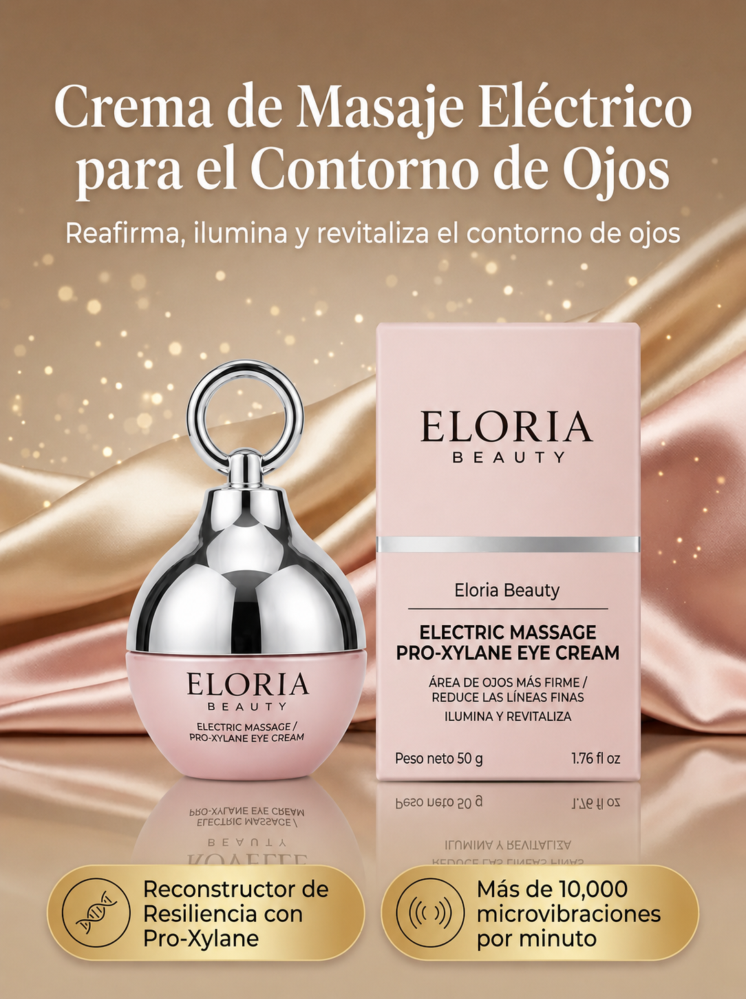 Crema Contorno de Ojos con Masaje Electrico
