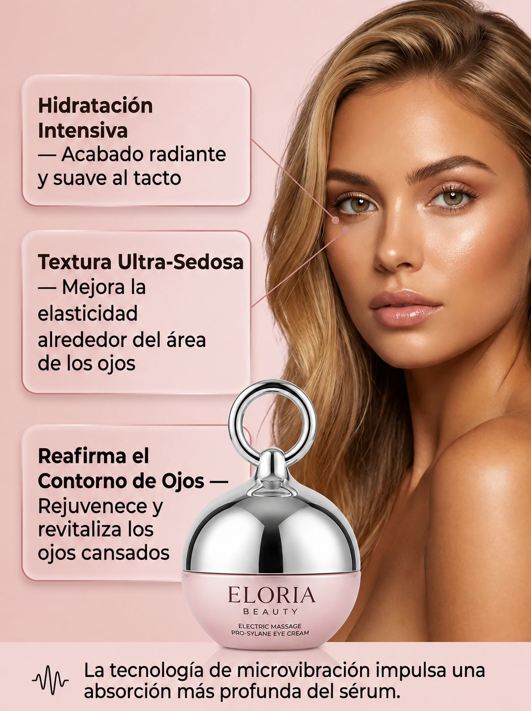 Crema Contorno de Ojos con Masaje Electrico